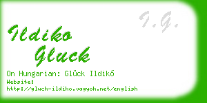 ildiko gluck business card